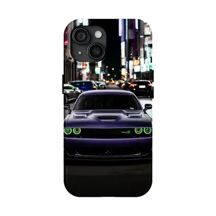 Dodge Challenger SRT Purple Night City Street
