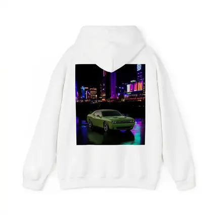 Dodge Challenger Green Neon Night City