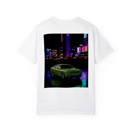Dodge Challenger Green Neon Night City