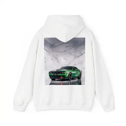 Dodge Challenger Green on Marble Background