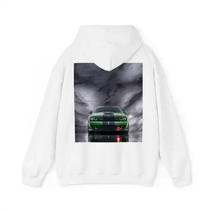 Dodge Challenger Green on Marble Background