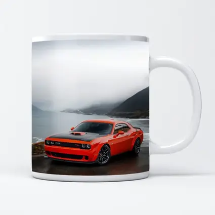 Dodge Challenger Hellcat Foggy Coastal Mountains