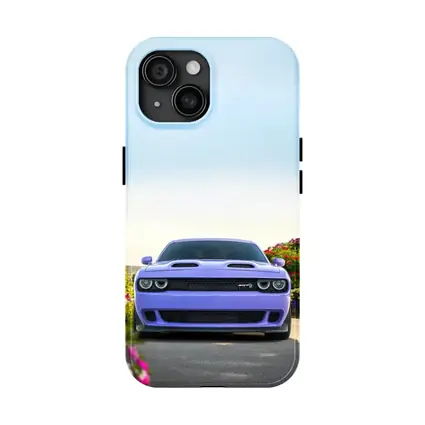 Dodge Challenger SRT Front View Floral Background