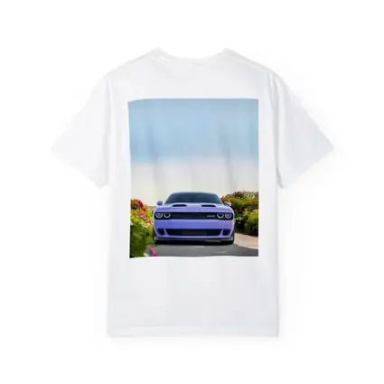 Dodge Challenger SRT Front View Floral Background