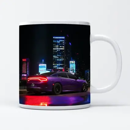 Dodge Charger Purple Night City Lights