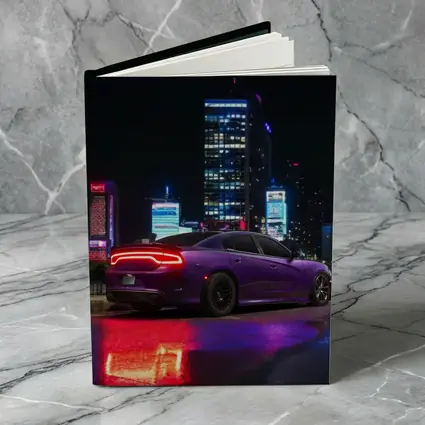 Dodge Charger Purple Night City Lights