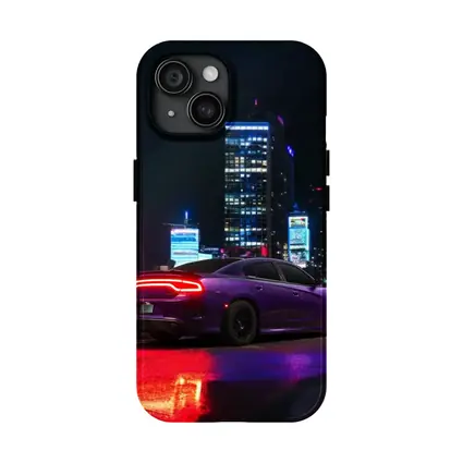 Dodge Charger Purple Night City Lights