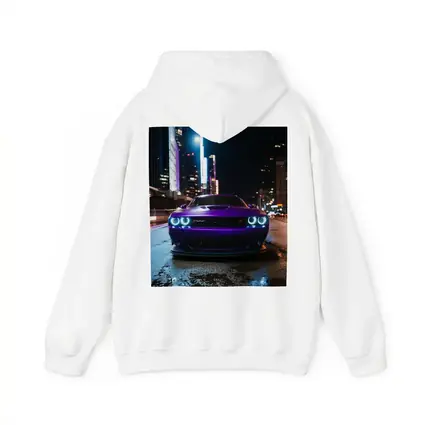 Dodge Challenger Purple Night City Street