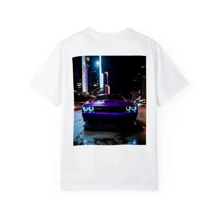 Dodge Challenger Purple Night City Street
