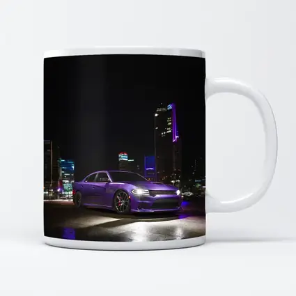 Dodge Charger Purple Night City Streets