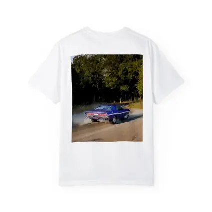 Dodge Challenger Burnout On Gravel Road