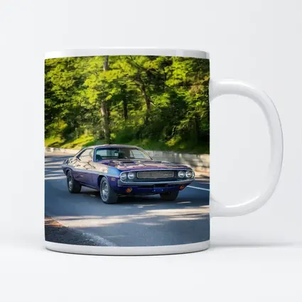 Dodge Challenger Classic Muscle Car Forest Road