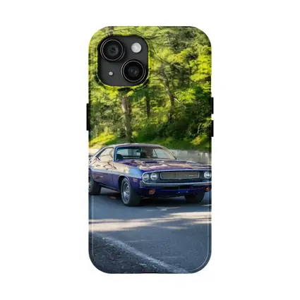 Dodge Challenger Classic Muscle Car Forest Road