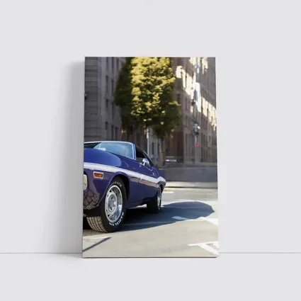Dodge Challenger Classic Purple Street Shot
