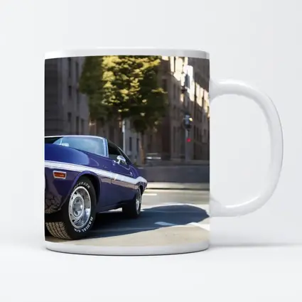 Dodge Challenger Classic Purple Street Shot