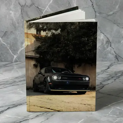 Dodge Challenger Black Muscle Car Old Courtyard