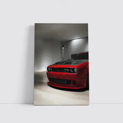 Dodge Challenger SRT Red Indoor Garage