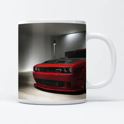 Dodge Challenger SRT Red Indoor Garage