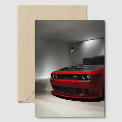 Dodge Challenger SRT Red Indoor Garage