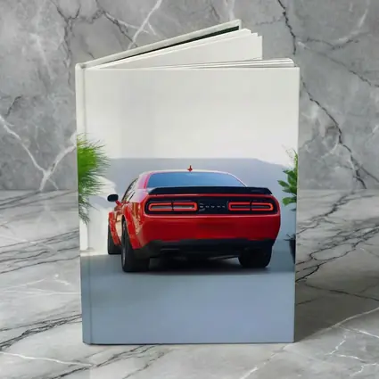 Dodge Challenger Red Rear View Parking
