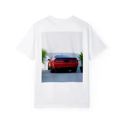 Dodge Challenger Red Rear View Parking