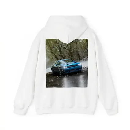 Dodge Challenger Blue Muscle Car Snowy Road