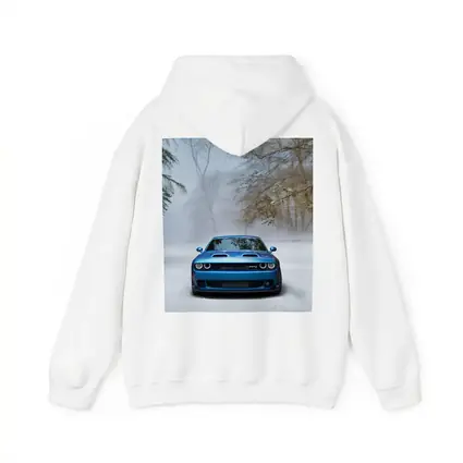 Dodge Challenger SRT Blue Snow Winter Scene