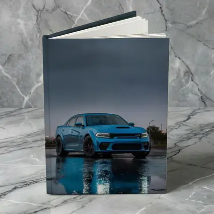 Dodge Charger Blue Wet City Street Night