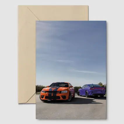 Dodge Charger Orange Purple Duo Road
