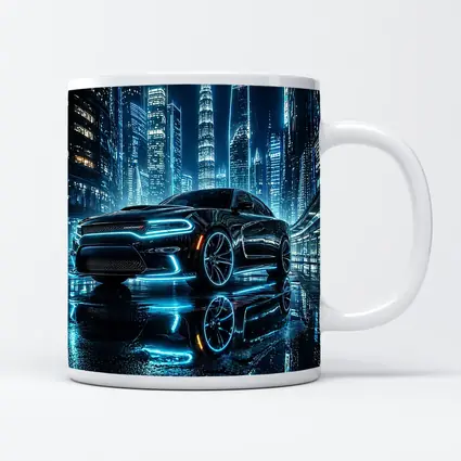 Dodge Charger Neon Lights City Night