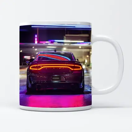 Dodge Charger Rear Neon City Night