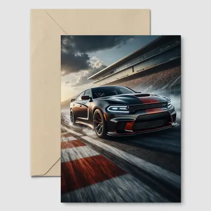 Dodge Charger SRT Hellcat On Racing Track