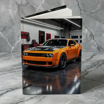 Dodge Challenger SRT Orange Garage Shot