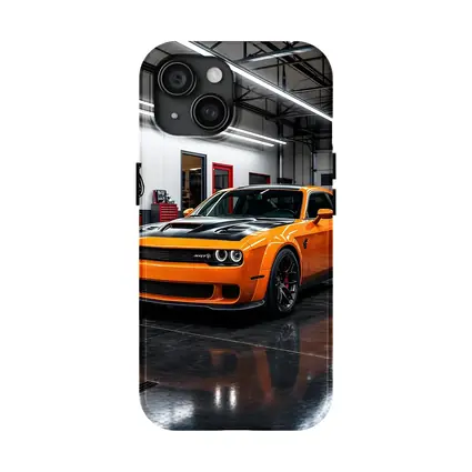 Dodge Challenger SRT Orange Garage Shot
