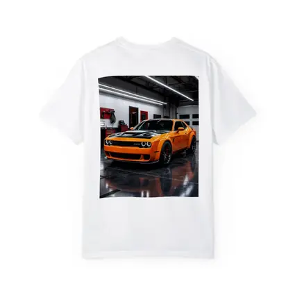 Dodge Challenger SRT Orange Garage Shot