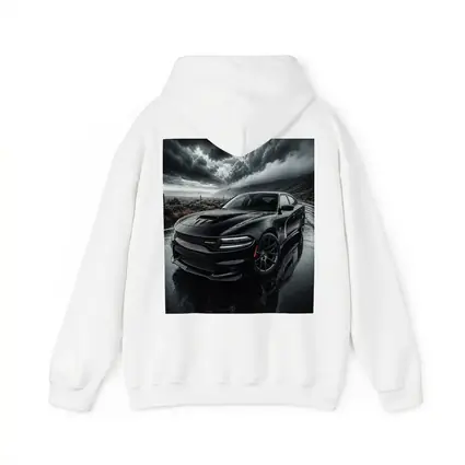 Dodge Charger Black Storm Rainy Road
