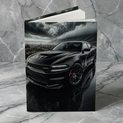 Dodge Charger Black Storm Rainy Road