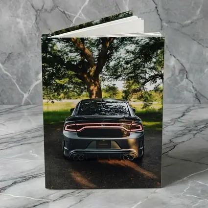 Dodge Charger Rear View Under Green Trees