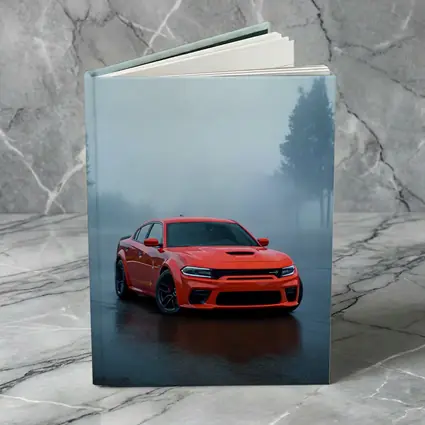 Dodge Charger Red Muscle Car Foggy Street