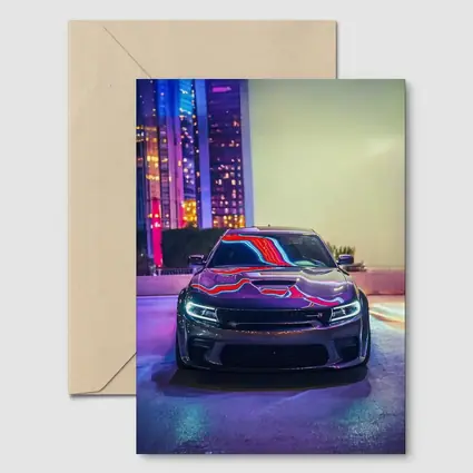 Dodge Charger Neon City Night Street