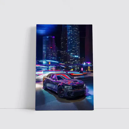 Dodge Charger Neon City Night Street