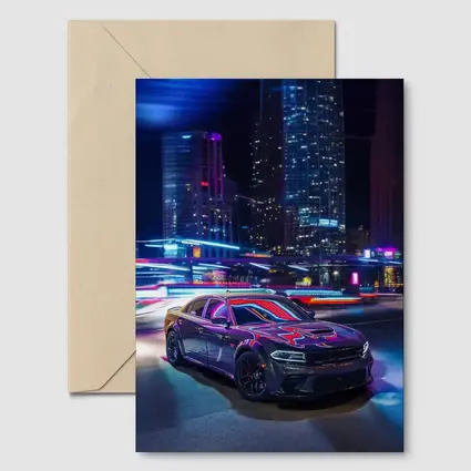 Dodge Charger Neon City Night Street