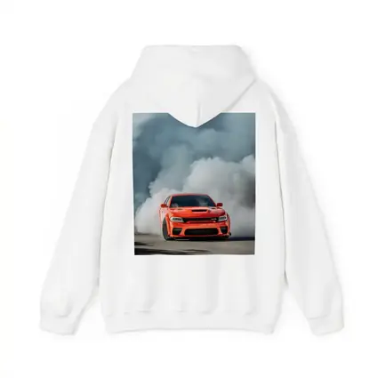 Dodge Charger Burnout Smoke Orange Muscle Car