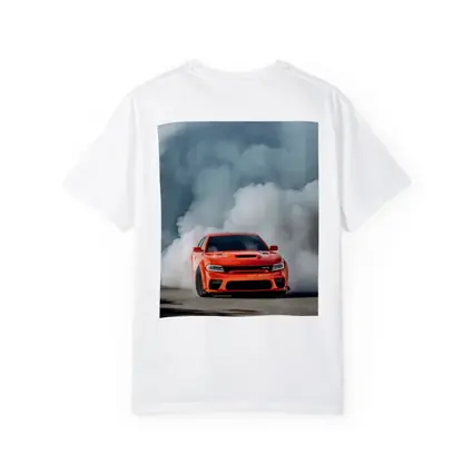 Dodge Charger Burnout Smoke Orange Muscle Car