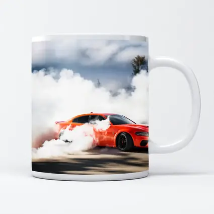 Dodge Charger Burnout Smoke Orange Muscle Car