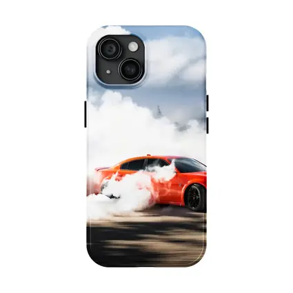 Dodge Charger Burnout Smoke Orange Muscle Car