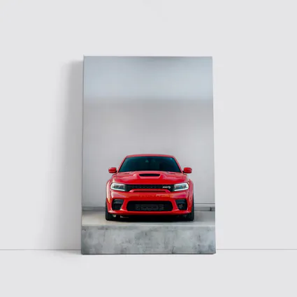 Red Dodge Charger SRT Hellcat Front View