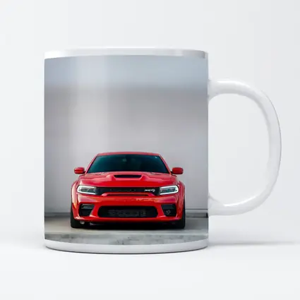 Red Dodge Charger SRT Hellcat Front View