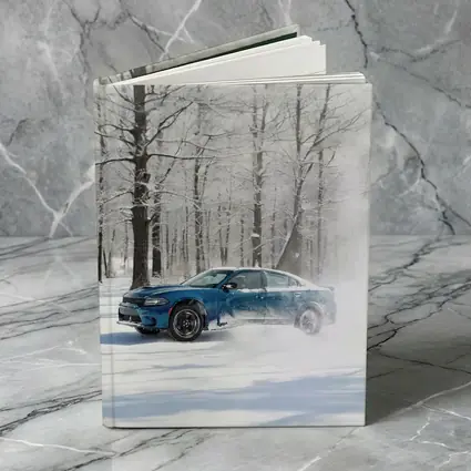 Dodge Charger Drifting Through Snowy Winter Forest