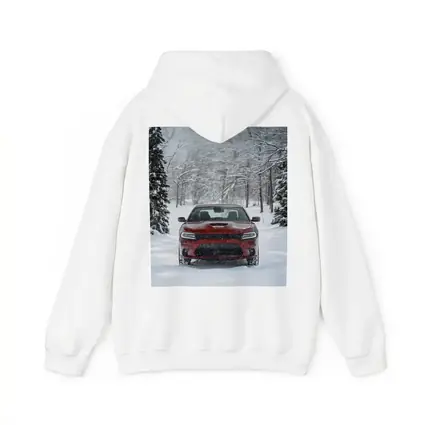 Dodge Charger Red Muscle Car Winter Snow
